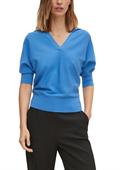 Pullover mit Fledermausärmel blau