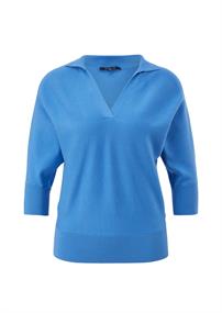 Pullover mit Fledermausärmel blau