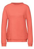 Pullover mit gerolltem Saum peachwood orange