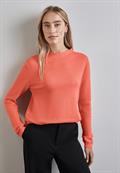 Pullover mit gerolltem Saum peachwood orange