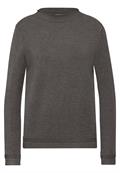 Pullover mit gerolltem Saum smokey walnut brown melange