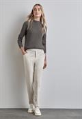 Pullover mit gerolltem Saum smokey walnut brown melange