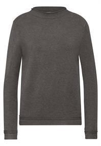 Pullover mit gerolltem Saum smokey walnut brown melange