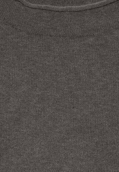 Pullover mit gerolltem Saum smokey walnut brown melange