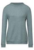 Pullover mit gerolltem Saum steelwood blue melange