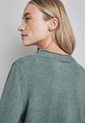 Pullover mit gerolltem Saum steelwood blue melange