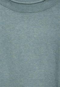Pullover mit gerolltem Saum steelwood blue melange