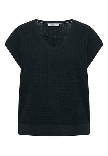 Pullover mit gerundetem V-Ausschnitt palm breeze green