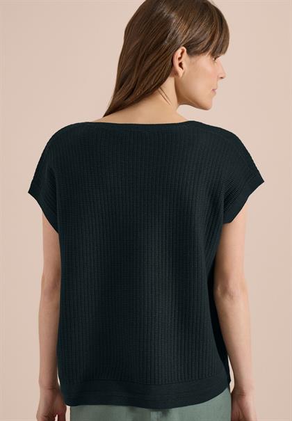 Pullover mit gerundetem V-Ausschnitt palm breeze green