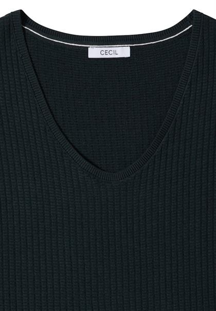 Pullover mit gerundetem V-Ausschnitt palm breeze green