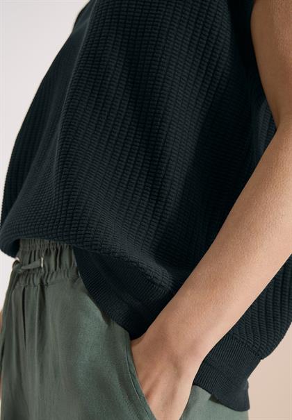 Pullover mit gerundetem V-Ausschnitt palm breeze green