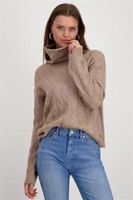 Pullover mit Glitzerdruck milk chocolate