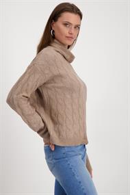 Pullover mit Glitzerdruck milk chocolate