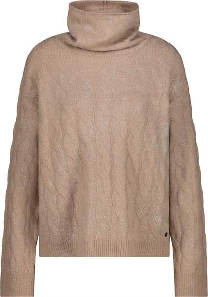 Pullover mit Glitzerdruck milk chocolate