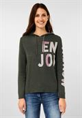 Pullover mit Kapuze pine green melange