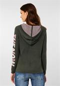 Pullover mit Kapuze pine green melange