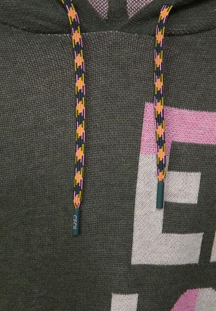 Pullover mit Kapuze pine green melange