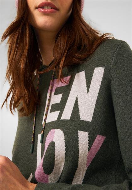 Pullover mit Kapuze pine green melange