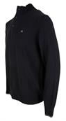 Pullover mit Knopfleiste schwarz