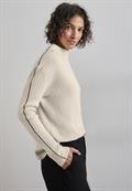 Pullover mit Kontrastdetail cream white melange
