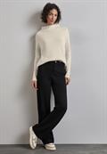 Pullover mit Kontrastdetail cream white melange