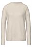 Pullover mit Kontrastdetail cream white melange