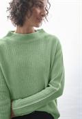Pullover mit Kontrastdetail gleam green mel.