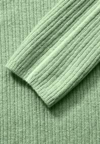 Pullover mit Kontrastdetail gleam green mel.