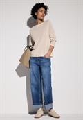 Pullover mit Lochmuster lucid white