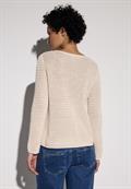 Pullover mit Lochmuster lucid white