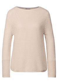 Pullover mit Lochmuster lucid white