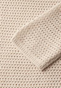 Pullover mit Lochmuster lucid white