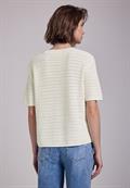 Pullover mit Lochmuster off white