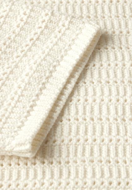 Pullover mit Lochmuster off white