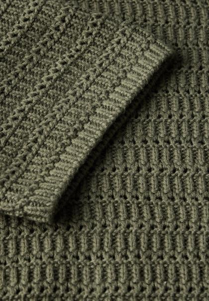 Pullover mit Lochmuster peridot green