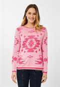 Pullover mit Muster dynamic pink