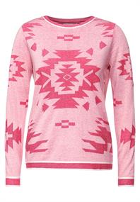 Pullover mit Muster dynamic pink