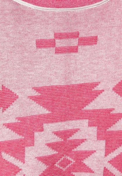 Pullover mit Muster dynamic pink