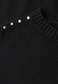 Pullover mit Nieten black
