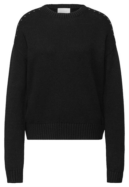 Pullover mit Nieten black