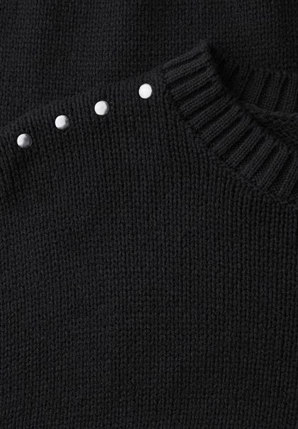 Pullover mit Nieten black
