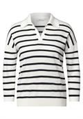 Pullover mit Polokragen vanilla white