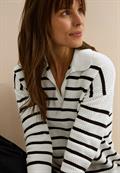 Pullover mit Polokragen vanilla white