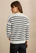 Pullover mit Polokragen vanilla white