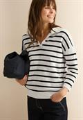 Pullover mit Polokragen vanilla white