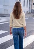 Pullover mit Raffung am Ärmel creamed sand