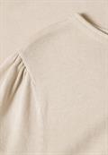 Pullover mit Raffung am Ärmel creamed sand