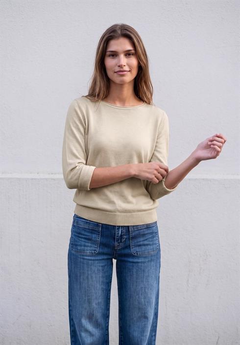 pullover-mit-raffung-am-ärmel-creamed-sand