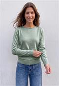 Pullover mit Raffung am Ärmel grayed mint mel.