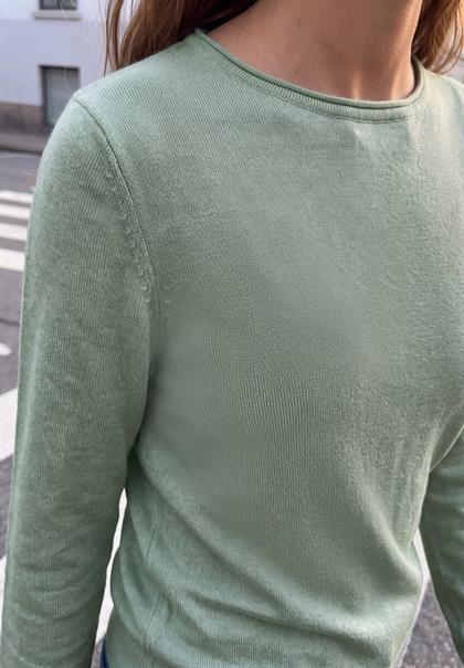 Pullover mit Raffung am Ärmel grayed mint mel.